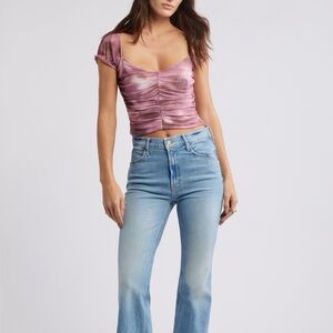 NWOT Open Edit Women's Pink Ruched Blouse